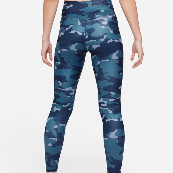 Essential Women’s Nike Dri-FIT One Blue Camo Leggings, Small NWT - Picture 4 of 7